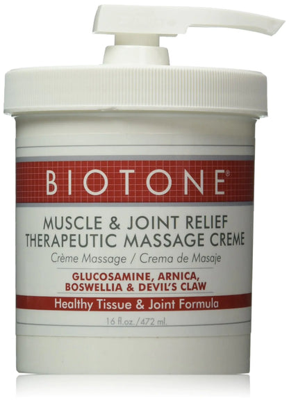 Biotone Biotone Muscle and Joint Relief Therapeutic Products Massage Creme 16 Ounce