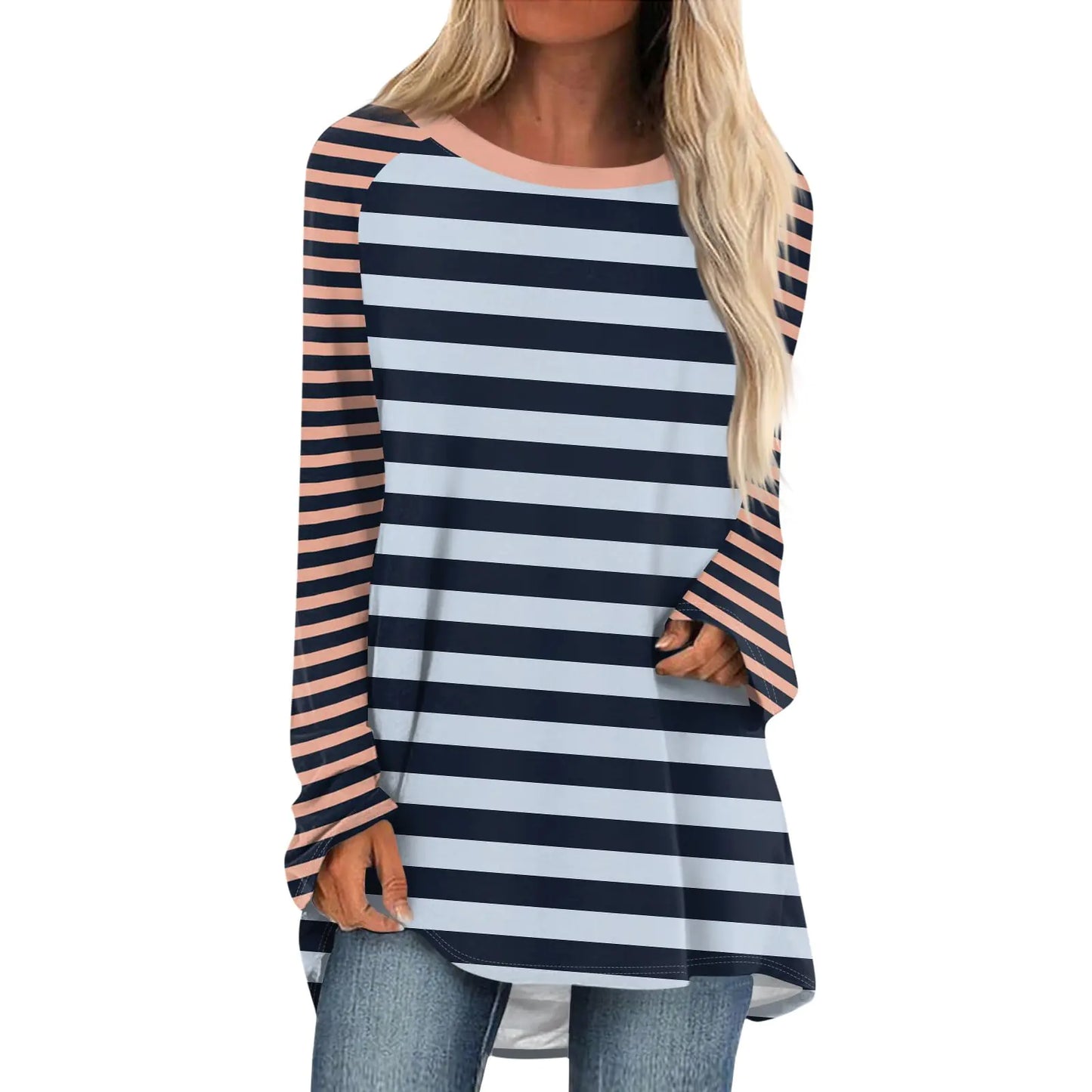 Oversized Tshirts for WomenPeople Free Fall Tops for Women 2024 Graphic Tees for Women Blouses for Women Dressy Casual People FreedupesAmazon Compras Fall Outfits for Women 2024(Ak-Sky BlueL)