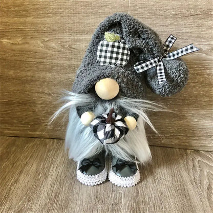 2023 Trending No-Face Doll in Pumpkin Costume Decoration