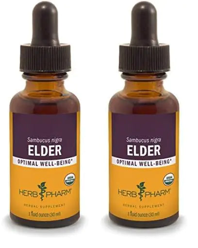 Herb Pharm Certified Organic Elder Liquid Extract - 1 Ounce (Pack of 2)