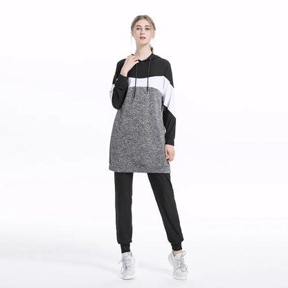 Middle Eastern Muslim Casual Hooded Tracksuit Set