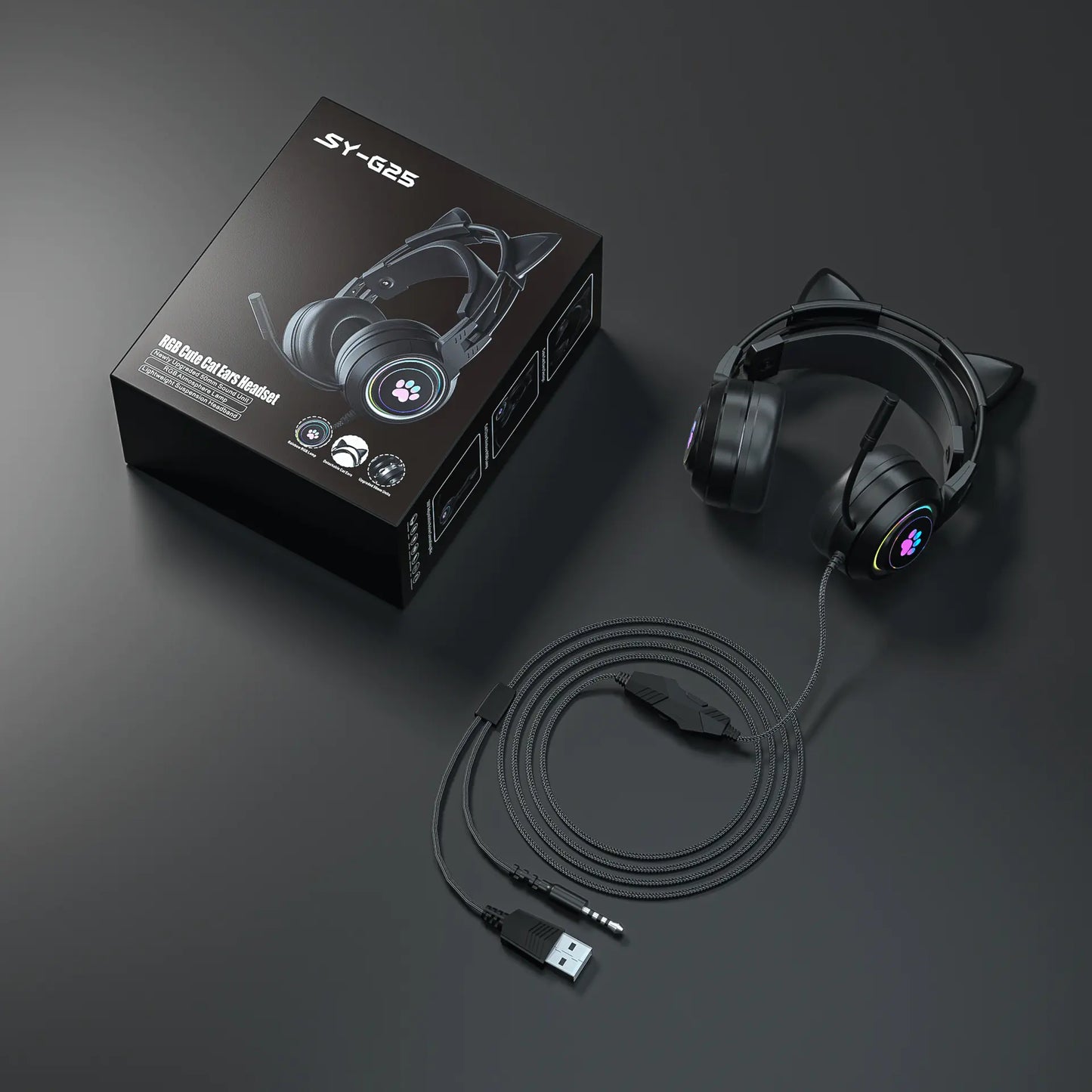 Wired PS5 Headset for Computer and Mobile Gaming