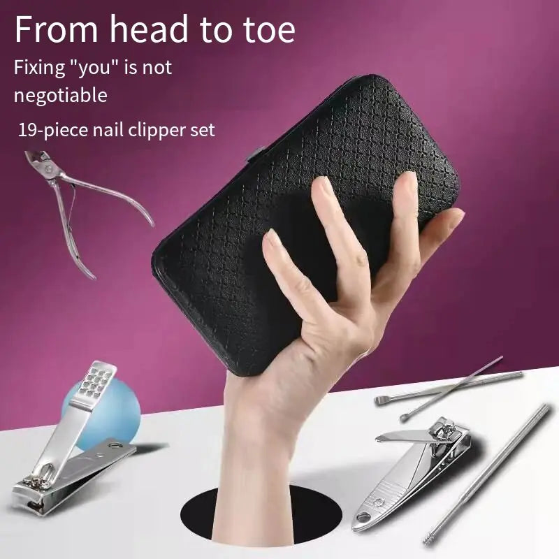 19-Piece Professional Manicure and Pedicure Tool Set