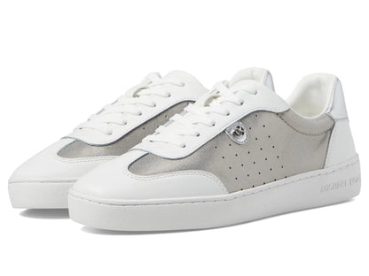 Michael Kors Womens Scotty Lace Up Sneaker Silver 5