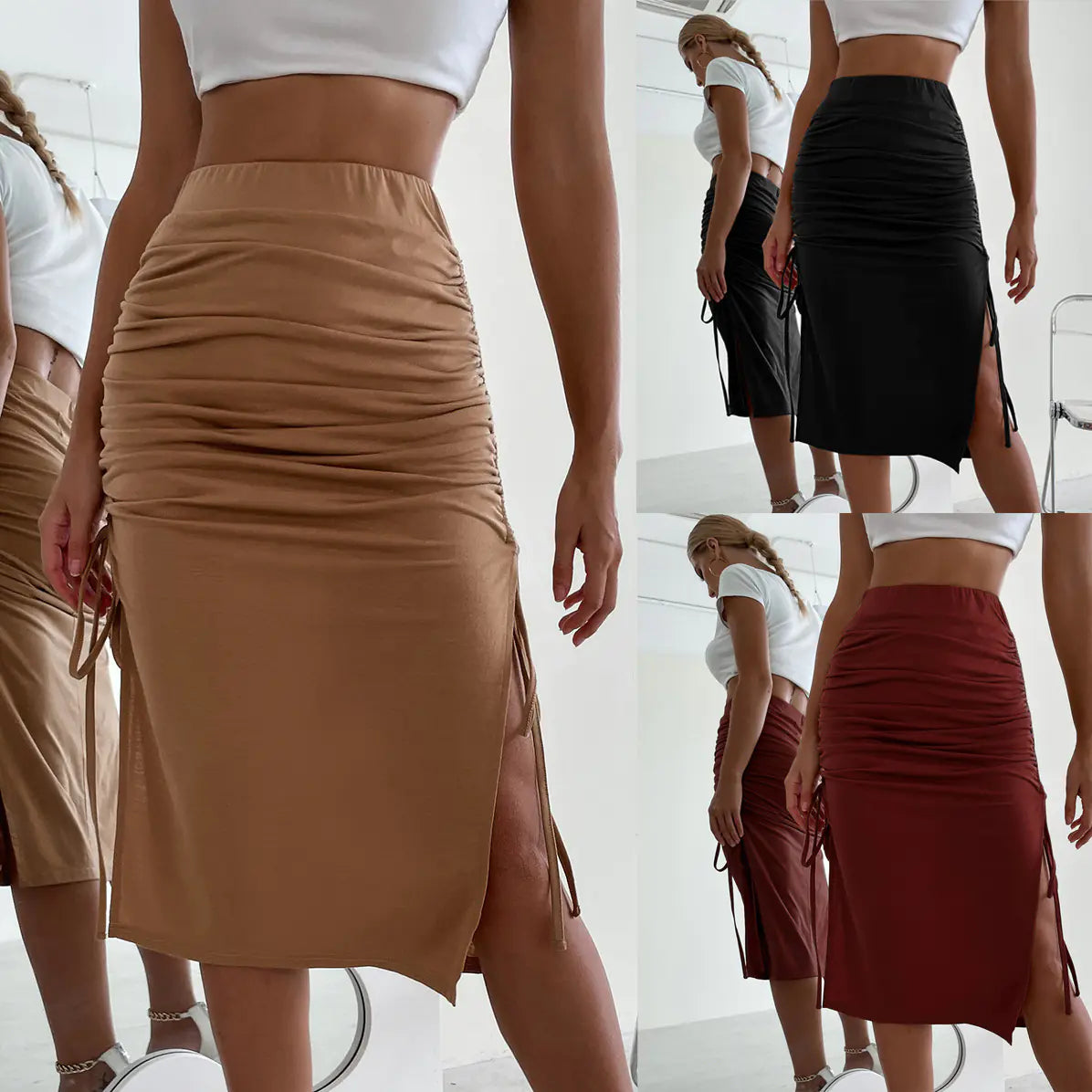 Ladies' Cross Drawstring Skirts and Dresses