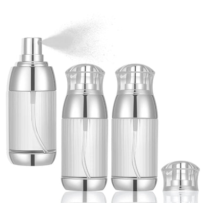 Kabquluz 3pcs refillable perfume bottle travel Small Spray Bottles Clear Empty Fine Mist Plastic Mini Travel Bottlefor Perfume Essential Oils Toners(2 oz3pcs)