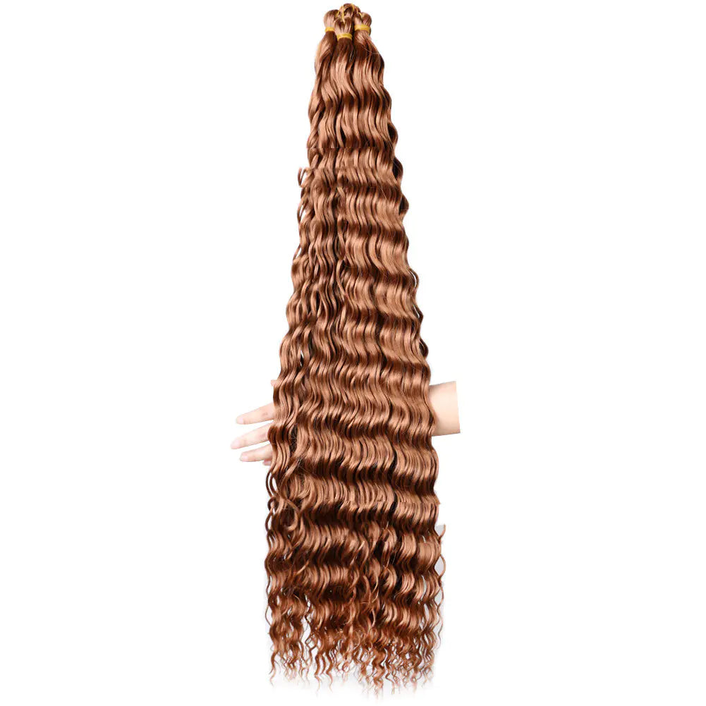 32-Inch Deep Curve Crochet Chemical Fiber Wig