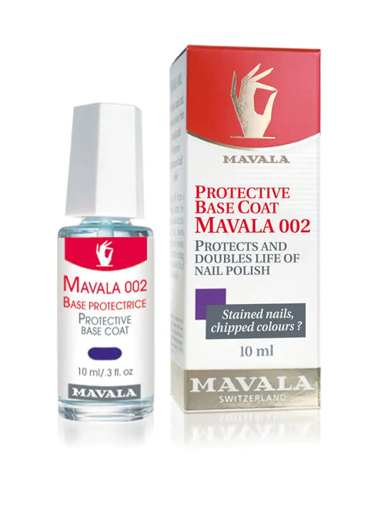 MAVALA 002 Double Nail Base Coat Quick Dry Protects Nail Polish for Long Lasting Manicure and Pedicure Nail Primer to Prevent Chipping (0.3 Ounce)