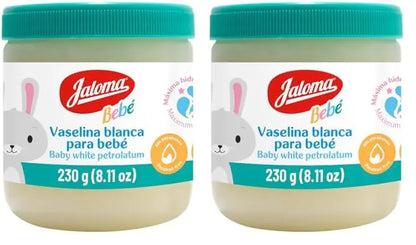 Jaloma Baby Petrolatum Baby Vaseline Moisturizes and Softens Baby Skin 8.11 Oz Jar (Pack of 2)