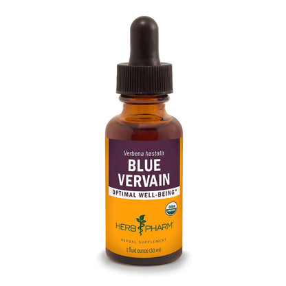 Herb Pharm Certified Organic Vervain Liquid Extract Blue 1 Fl Oz
