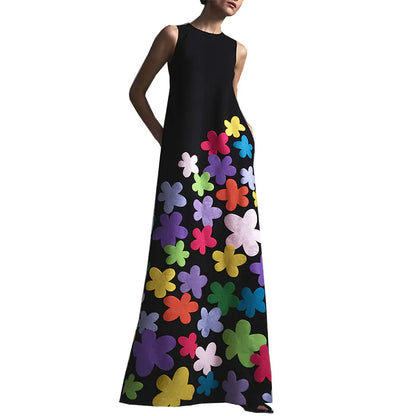Sleeveless Printed Dresses for Women - European & American