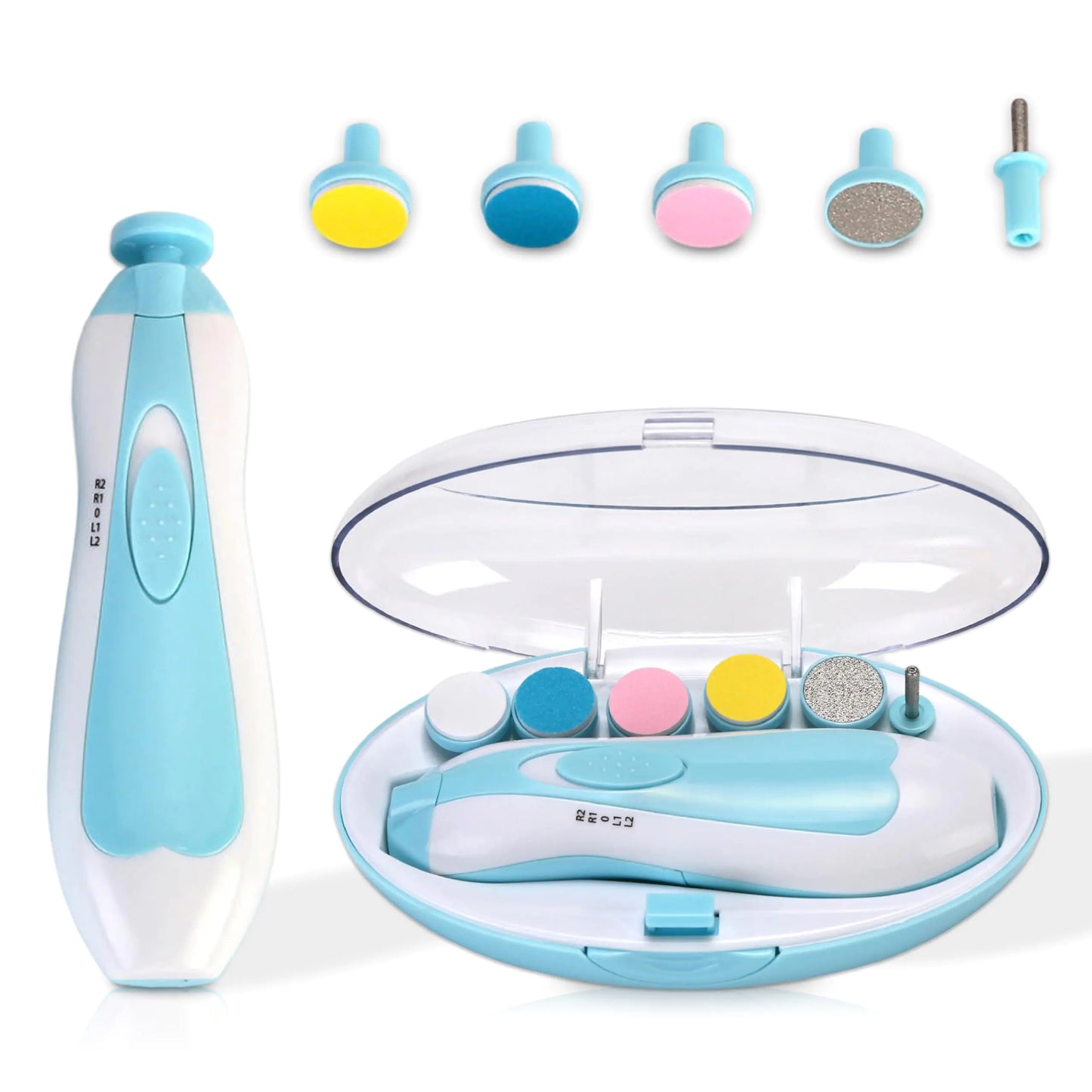 FlawlessYou Baby Nail Clipper Manicure Pedicure Nail Trimmer Light Blue and White