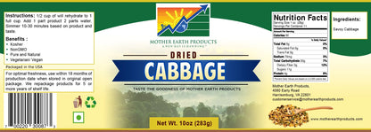 Mother Earth Products Dried Cabbage10 oz