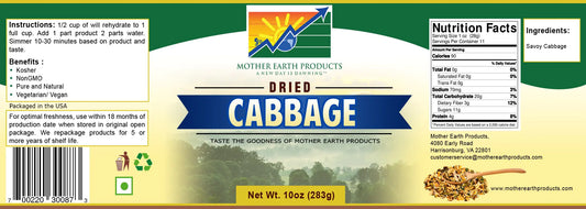 Mother Earth Products Dried Cabbage10 oz