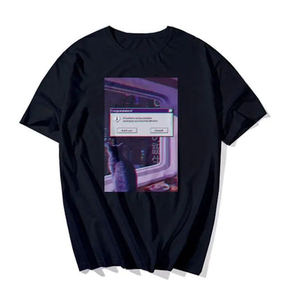 Anime Print T-Shirt for Men - Casual Summer Style