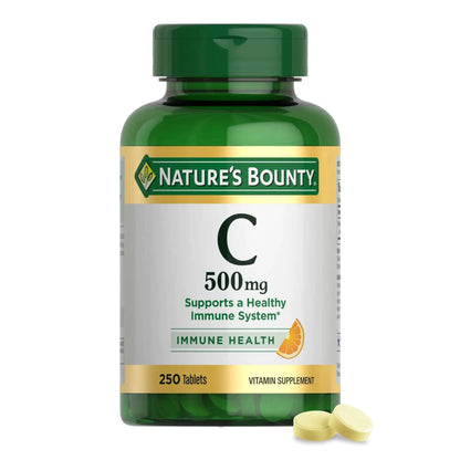 Nature’s Bounty Vitamin C Supports a Healthy Immune System Vitamin Supplement 500mg 250 Tablets