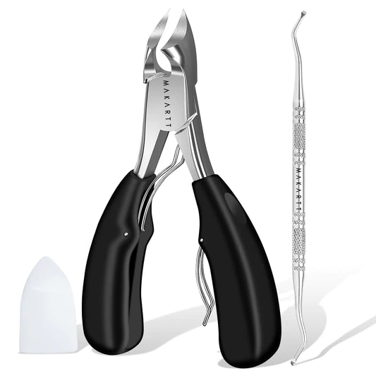 Makartt Ingrown Toenail Clippers with Nail Lifter Stainless Steel Podiatrist Kit for Thick Nails Manicure & Pedicure Tools for Men Women & Seniors