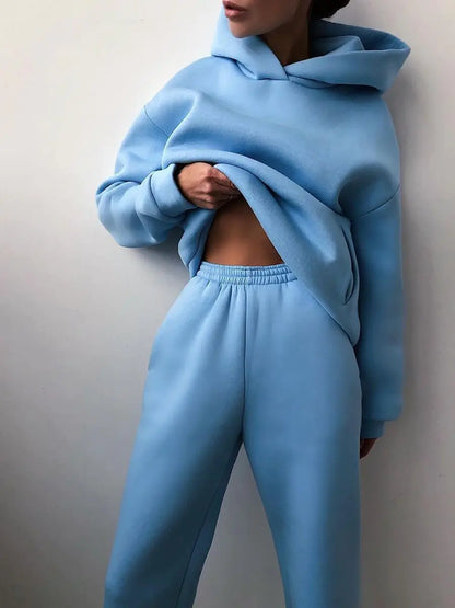 Women's Casual Hooded Sweater Tracksuit