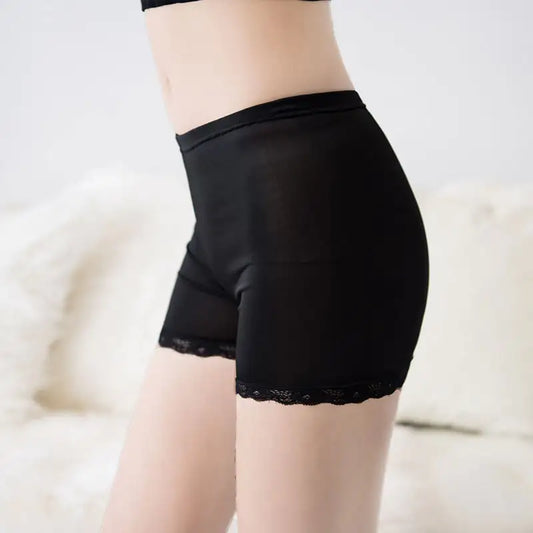 Lace Solid Color Bottoming Shorts for Women