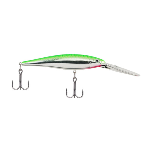 Berkley Flicker Minnow Fishing Lure Lime Chrome 1/2 oz 4 1/2in | 11cm Crankbaits Realistic Minnow Profile Sharp Dive Curve Gets to Fish Quickly Equipped with Fusion19 Hook