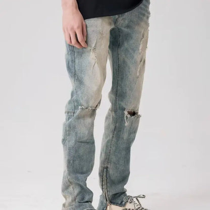 Men's Casual Low Waist Jeans with Body Curve Cut