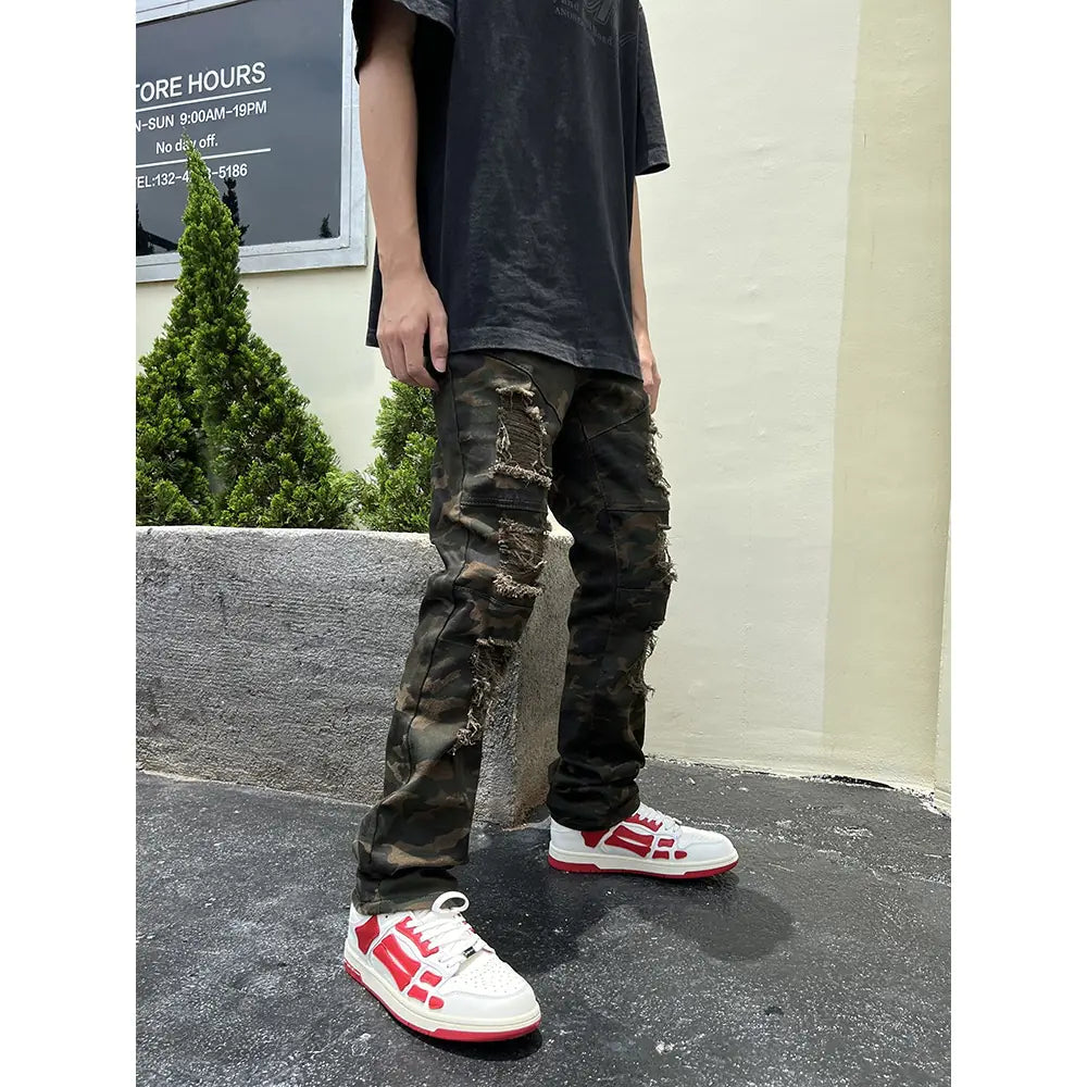 Camouflage Military Style Slim Fit Cargo Pants