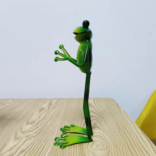 Creative Iron Frog Sculpture for Home and Garden Decor