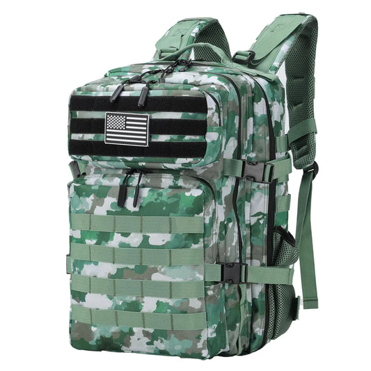 BAIXINGBAGS 45L Tactical Backpack Waterproof Military Backpack for Men Tactical Operations Highland Tactical Assault Backpack (Desert Camo)