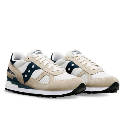 Saucony Mens Shadow Original Sneaker White/Navy 6