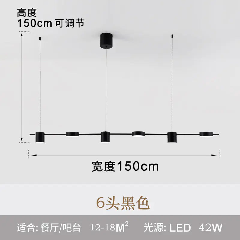 Minimalist LED Linear Pendant Light for Home Decor 110V