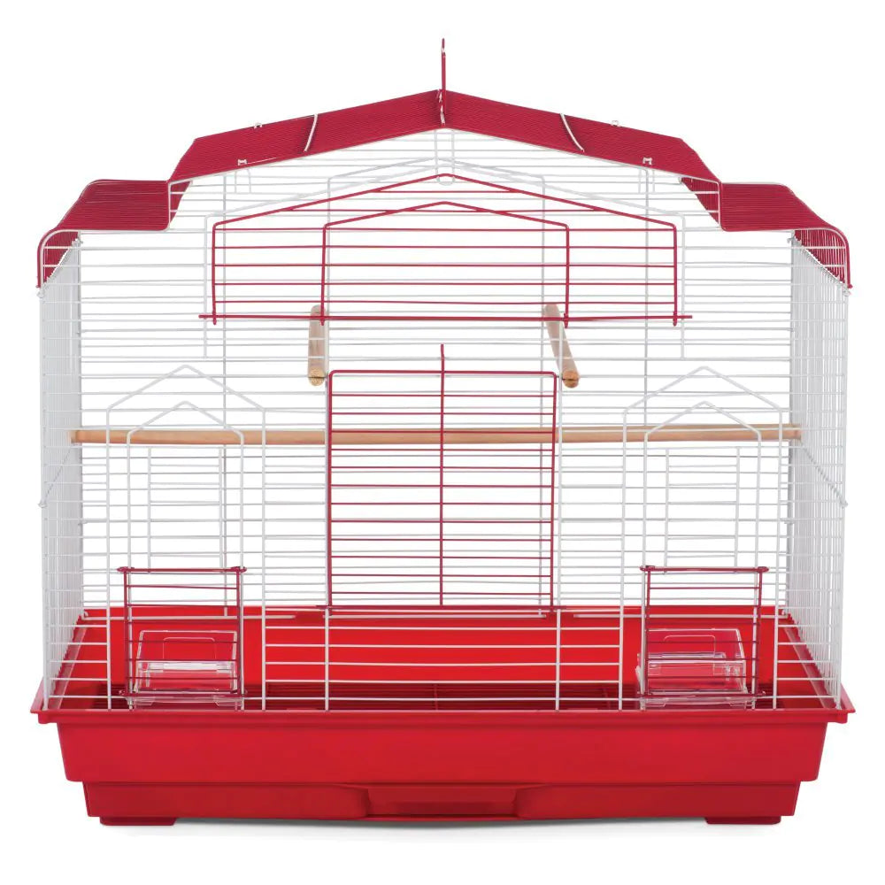 Prevue Pet Products SP50041 Barn Style Bird Cage Red/White