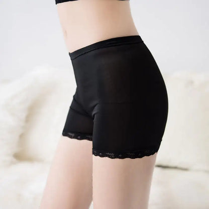 Lace Solid Color Bottoming Shorts for Women