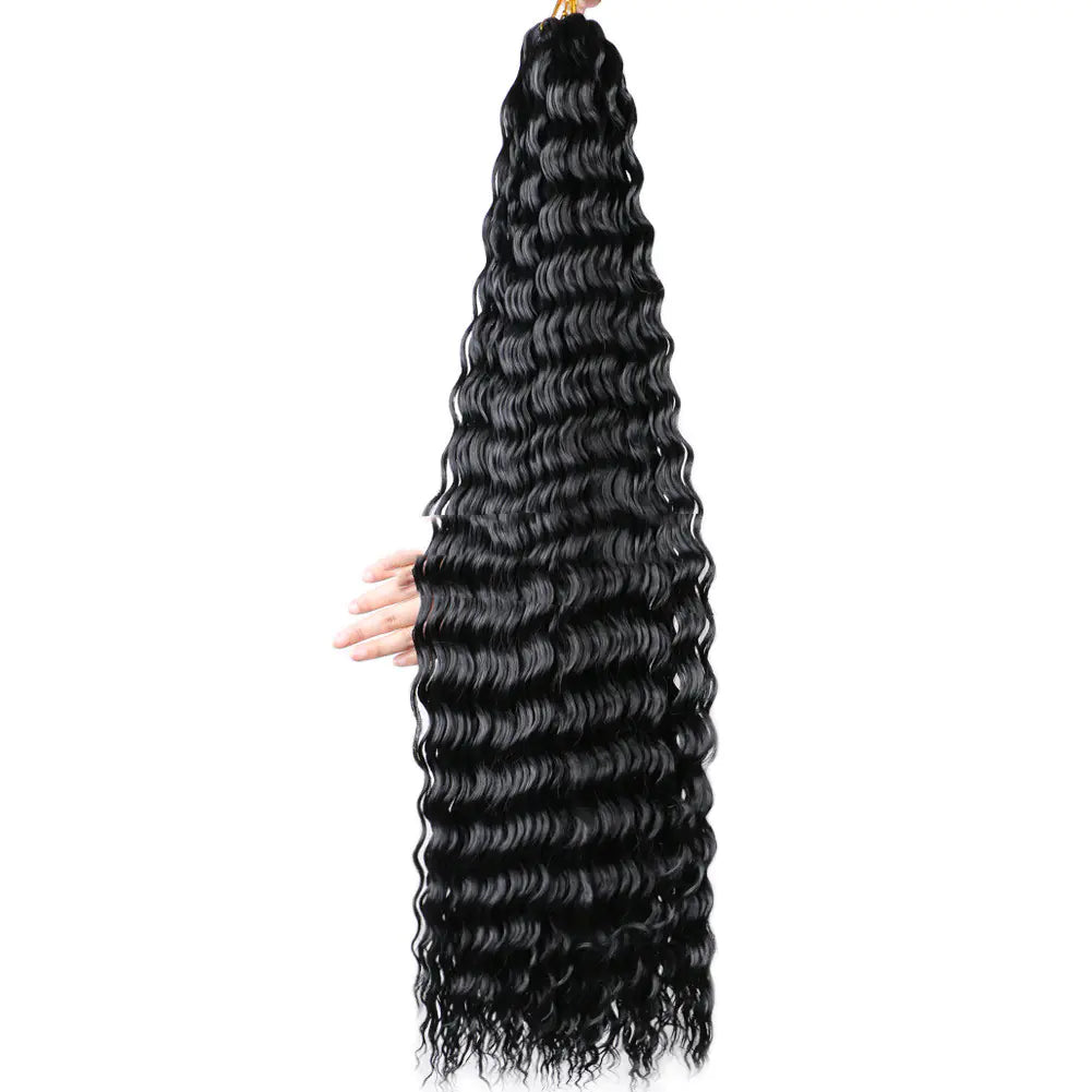 32-Inch Deep Curve Crochet Chemical Fiber Wig