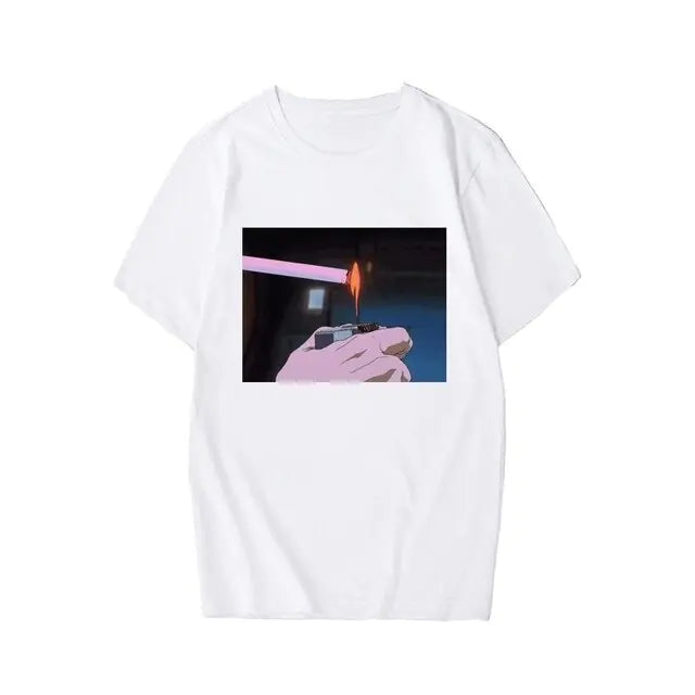 Anime Print T-Shirt for Men - Casual Summer Style