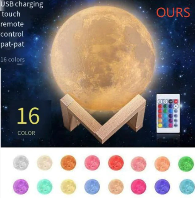 3D Moon Table Lamp