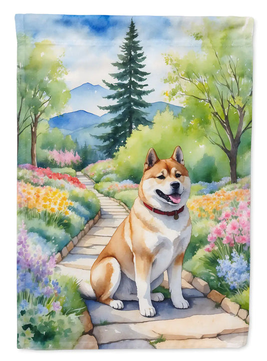 Akita Spring Garden Garden Flag
