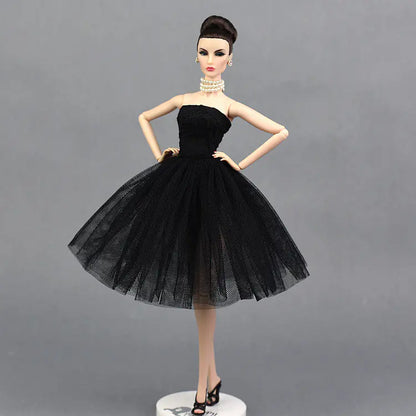 6 Point Doll Multi-Tiered Puffy Evening Dresses