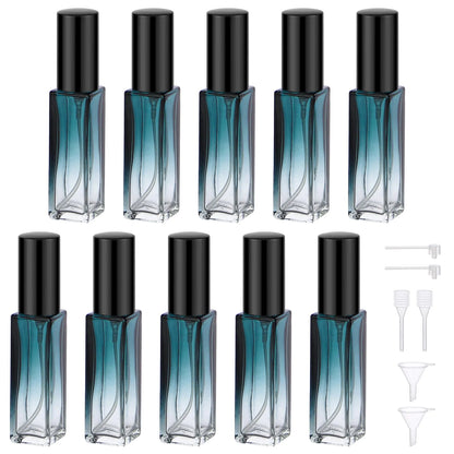 Segbeauty Perfume Bottles Empty 10 Pack of 10ML Travel Perfume Bottle Refillable Glass Spray Bottle Set Cologne Dispenser Toiletries Press Pump Bottles Cosmetic Sample Sprayer Perfume Making Kit