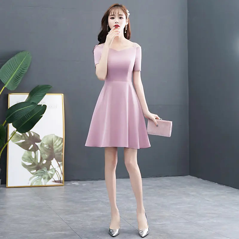 White Evening Dress for Women - Off-Shoulder Mini Dress
