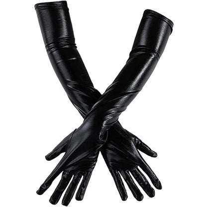 Gothic Punk PU Leather Gloves