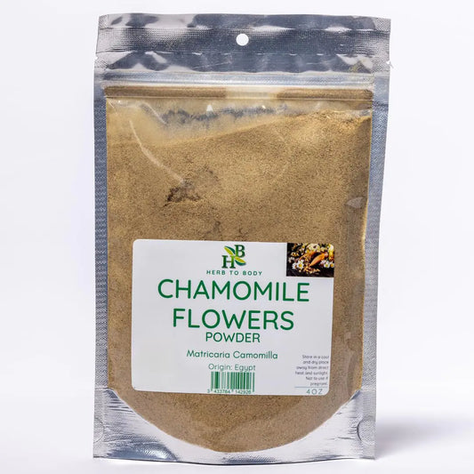 Herb To Body Chamomile Flowers Powder | Matricaria Camomilla | Wildcrafted | 4oz