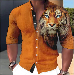3D Tiger Shirt - Innovative Style for Men (One Piece)