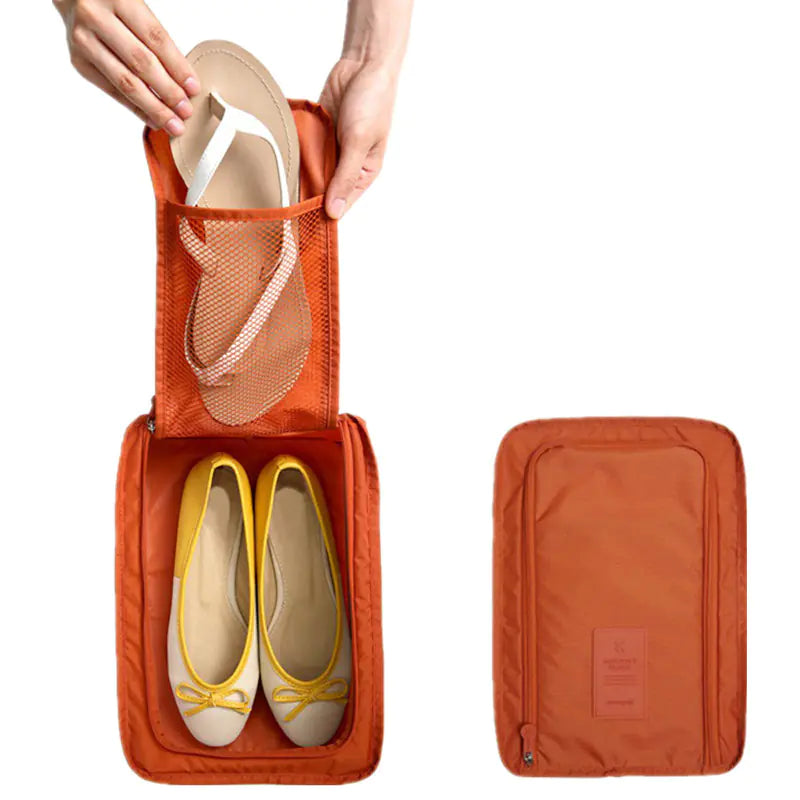 Shoe Storage Box and Plain Shoe Bag Set