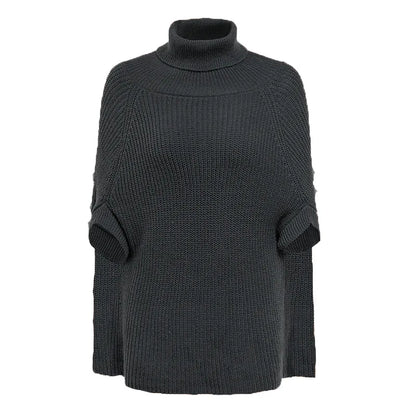 Sweater Women's 2025 Autumn New Cloak Poncho-style European and American Fashion Knitted Shawl