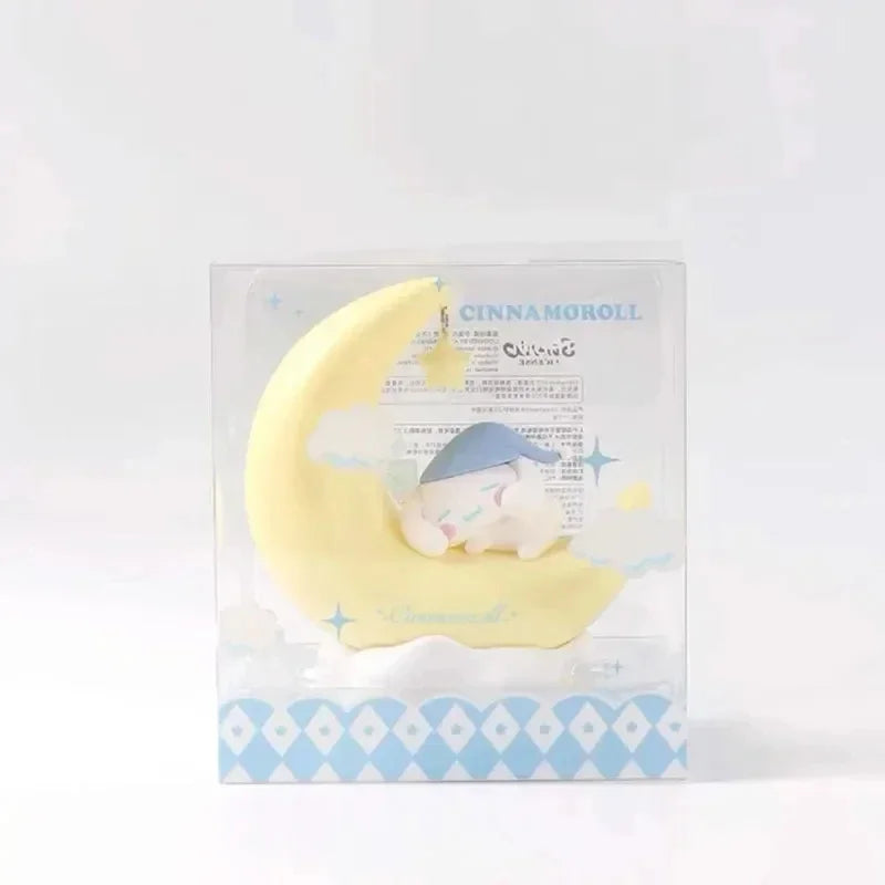 Moon Night Light Cinnamoroll Kuromi Melody LED Light-emitting Ornaments USB Interface Desktop Decoration