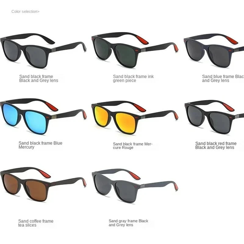 Polarized Sunglasses Unisex Rectangle Vintage Sunglasses Design Retro Sun Glasses Man Eyeglass Casual Goggles UV400 Eyewear