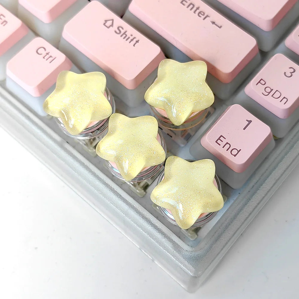 4pcs/set Lovely Cat Claw Key Cap Personality Cat Paw Keycaps for Mechanical Keyboard R4 Arrow Keys Pink Cute DIY Keycaps