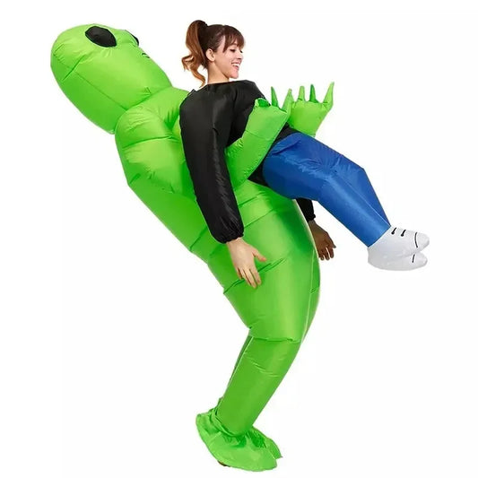 Halloween  2025 Festival En Feest Leuk Familie Cosplay Opblaasbaar Opblaasbaar Buitenaards Kostuum Voor Volwassenen En Kinderen