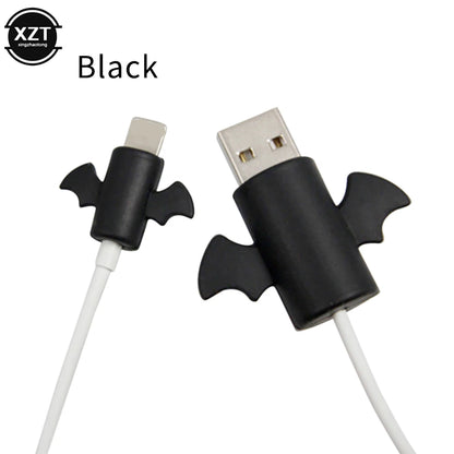 Cute Angel Wings Cool Bat Cable Protector Sleeve Anti-Breaking Charging Data Line Protector for iPhone Original Cable Winder