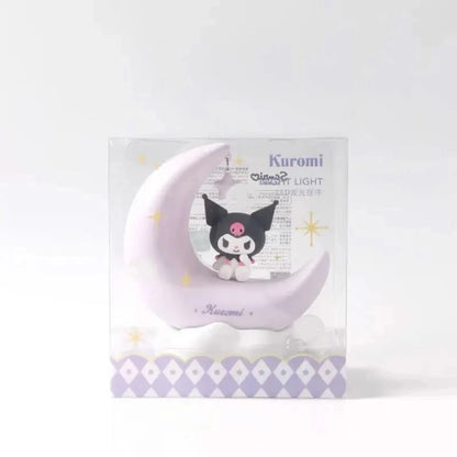 Moon Night Light Cinnamoroll Kuromi Melody LED Light-emitting Ornaments USB Interface Desktop Decoration